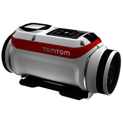 TomTom Bandit Premium GPS Action Camera, HD 1080p, 16MP, Bluetooth, Wi-Fi with Splashproof Lens Cover, GoPro Adapter, Handle Bar Mount & 360 Pitch Mount